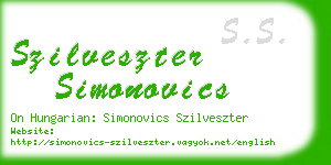 szilveszter simonovics business card